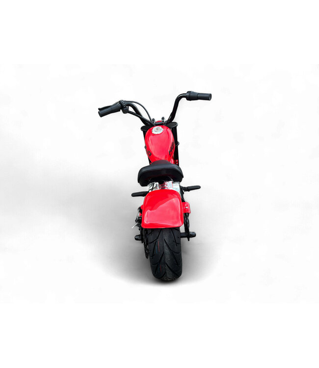 Chopper Warrior, mota elétrica infantil de 24 volts com pneus pneumáticos e assento em pele sintética!