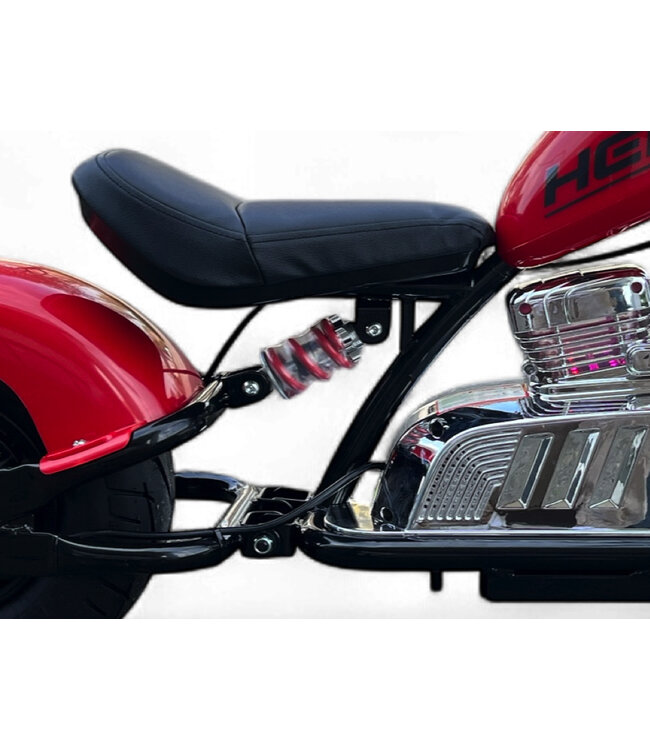 Chopper Warrior, 24 volt elektrisk børnemotorcykel med pneumatiske dæk og imiteret lædersæde!