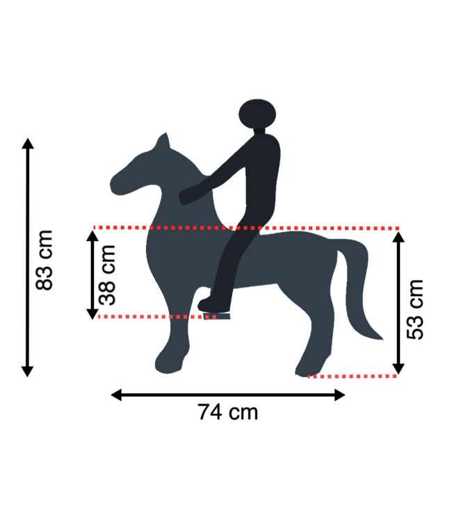 MY PONY, ridelegetøjshest fra ROLLZONE®, 3 - 6 år (MP2042-S)