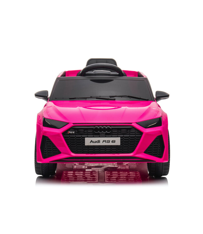 Audi RS6,12 volt elektrische kinderauto met rubberen banden, leder zitje en meer!