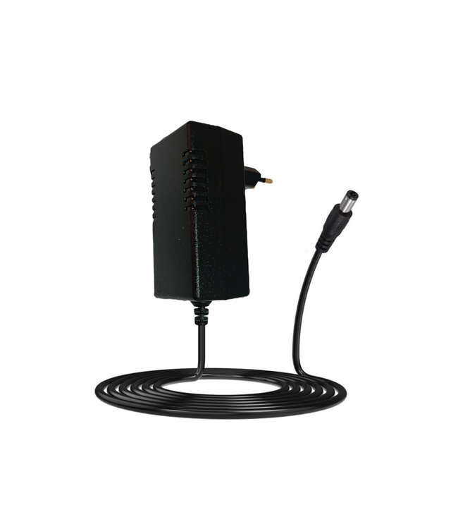 24 volt 1000mA oplader med et rundt stik