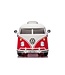 Volkswagen T1 klassisk bus, 12 volt børnebil med gummidæk og meget mere!
