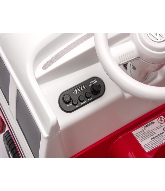 Autobús clásico Volkswagen T1, coche infantil de 12 voltios con neumáticos de goma ¡y mucho más!