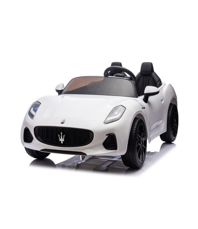 Maserati GranTurismo Folgore 2-zitter, 12 volt kinderauto  met rubberen banden en meer!