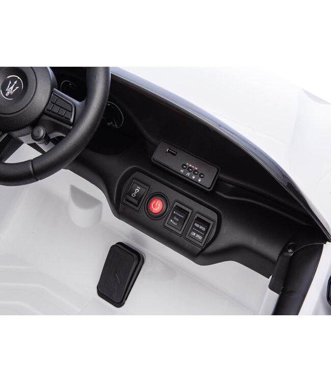Maserati GranTurismo Folgore 2-Sitzer, 12-Volt-Kinderauto mit Gummireifen und mehr!