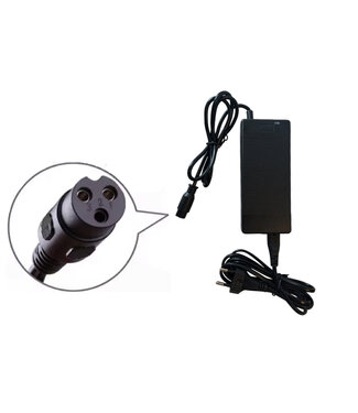 Carregador 36 volts 2Ah, conector GX16 de 3 pinos