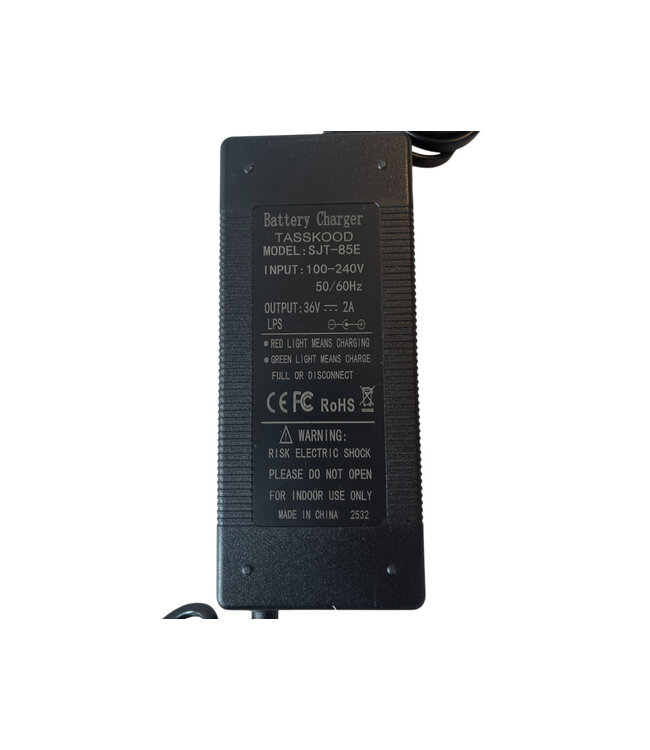 Carregador 36 volts 2Ah, conector GX16 de 3 pinos