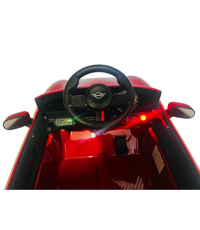 MINI Cooper S, 12 volt kinderauto  met rubberen banden en meer!