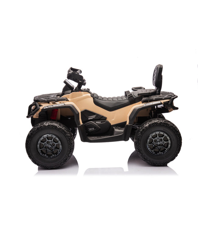 CAN-AM Outlander de 2 lugares, 4x4, Quad 24V com pneus de borracha e assento de couro