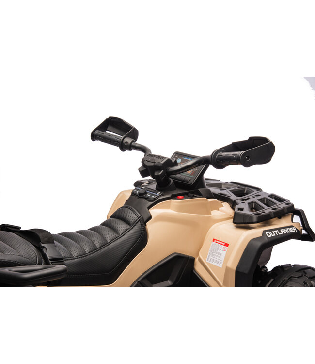 CAN-AM Outlander de 2 lugares, 4x4, Quad 24V com pneus de borracha e assento de couro