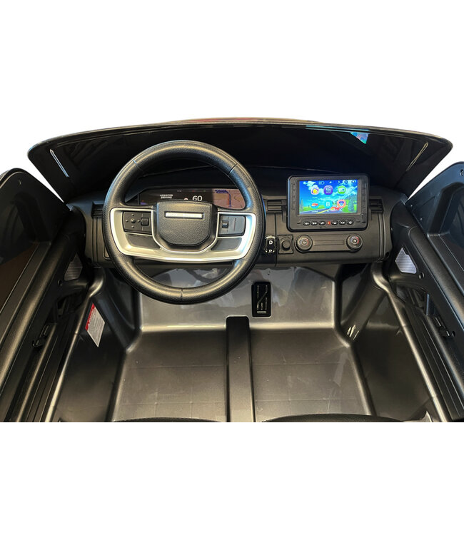 Range Rover biplaza, coche eléctrico infantil de 24 voltios, pantalla MP4, neumáticos de goma, asiento de cuero