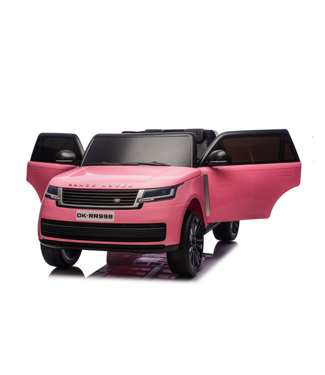 Range Rover de 2 lugares, carro elétrico infantil de 24 volts, ecrã MP4, pneus de borracha, banco de couro