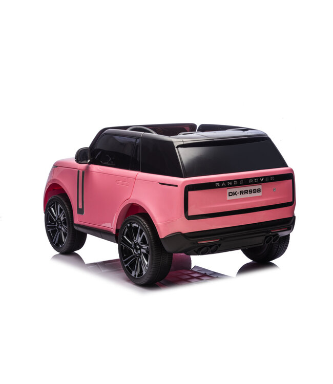 Range Rover biplaza, coche eléctrico infantil de 24 voltios, pantalla MP4, neumáticos de goma, asiento de cuero