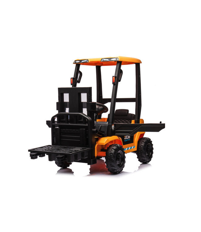 Empilhadeira elétrica JCB para crianças – 12V com verdadeira função de elevação e condução