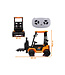 Chariot élévateur électrique JCB pour enfants – 12V avec véritable fonction de levage et de conduite