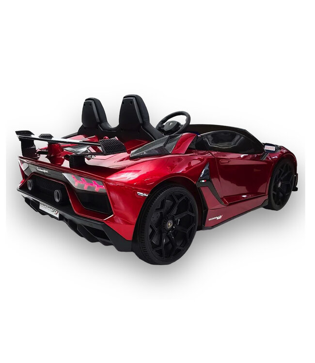 Lamborghini Aventador, voiture électrique pour enfants 2 personnes 24 volts avec pneus en caoutchouc, siège en cuir !