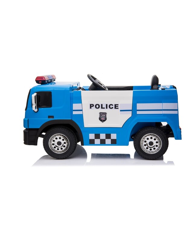Police Truck 12V Electric Ride On Truck Blue