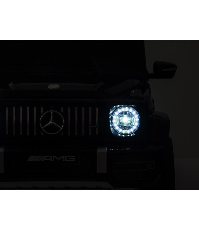 Mercedes G63, carro infantil elétrico de 12 volts com bateria de lítio, pneus de borracha, banco de couro e muito mais!