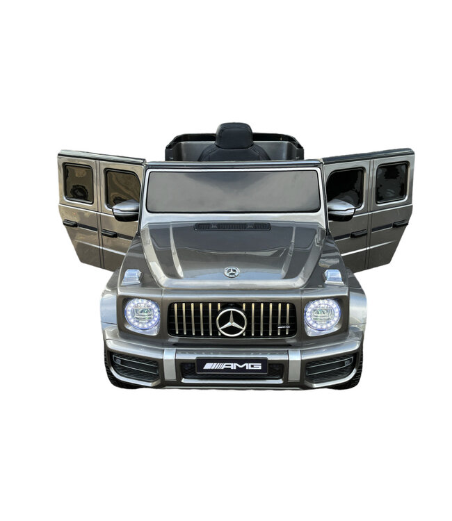 Mercedes G63, carro infantil com bateria de lítio, pneus de borracha, banco em pele sintética