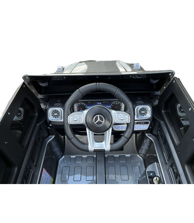 Mercedes G63, carro infantil com bateria de lítio, pneus de borracha, banco em pele sintética