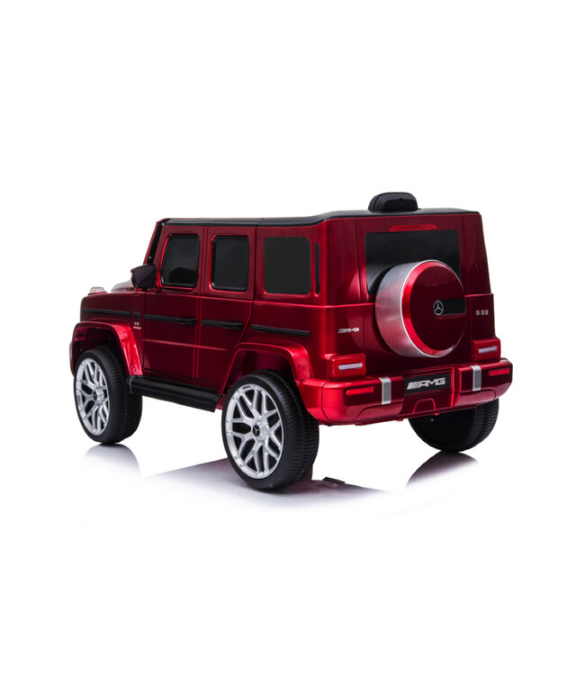 Mercedes G63, carro infantil elétrico de 12 volts com bateria de lítio, pneus de borracha, banco de couro e muito mais!