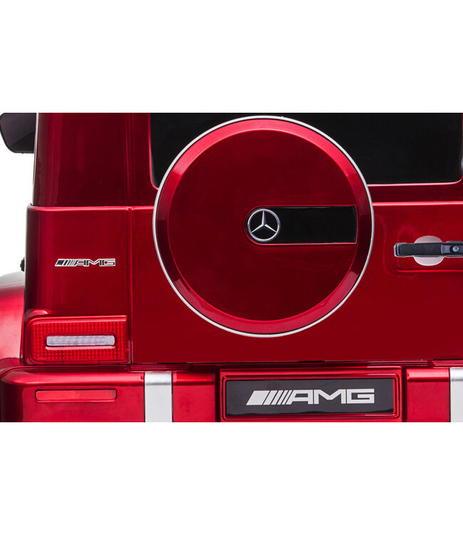 Mercedes G63, voiture électrique pour enfants avec batterie lithium 12 volts, pneus en caoutchouc, siège en cuir et bien plus encore !