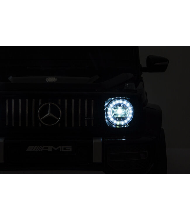 Mercedes G63, carro infantil elétrico de 12 volts com bateria de lítio, pneus de borracha, banco de couro e muito mais!