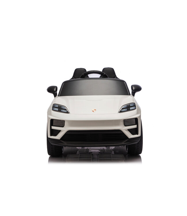 Porsche Macan Turbo, coche eléctrico para niños con batería de litio, módulo de música, neumáticos de goma y mucho más.