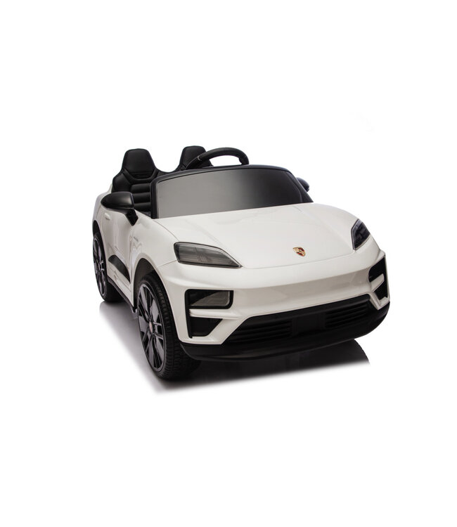 Porsche Macan Turbo, coche eléctrico para niños con batería de litio, módulo de música, neumáticos de goma y mucho más.