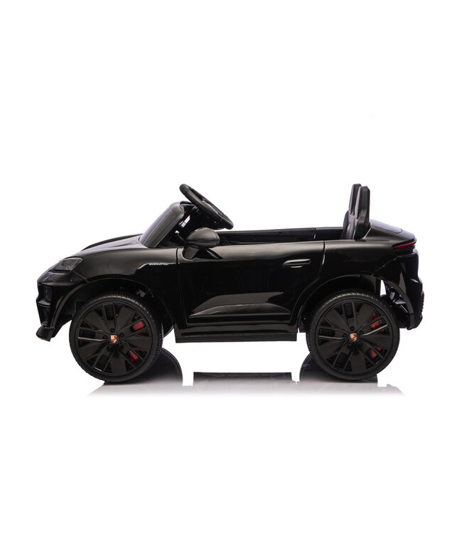Porsche Macan Turbo, coche eléctrico para niños con batería de litio, módulo de música, neumáticos de goma y mucho más.