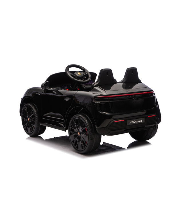 Porsche Macan Turbo, coche eléctrico para niños con batería de litio, módulo de música, neumáticos de goma y mucho más.