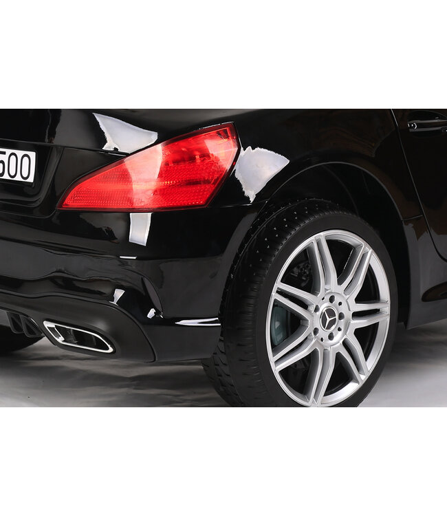 Mercedes SL500, carro elétrico infantil de 12 volts com uma bateria de lítio, pneus de borracha, banco em pele sintética e muito mais!