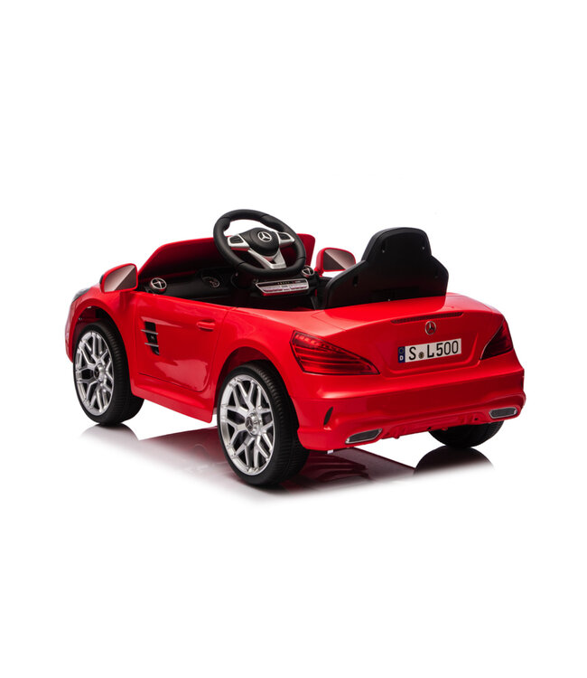 Mercedes SL500, carro elétrico infantil de 12 volts com uma bateria de lítio, pneus de borracha, banco em pele sintética e muito mais!