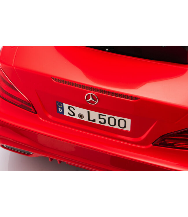 Mercedes SL500, carro elétrico infantil de 12 volts com uma bateria de lítio, pneus de borracha, banco em pele sintética e muito mais!