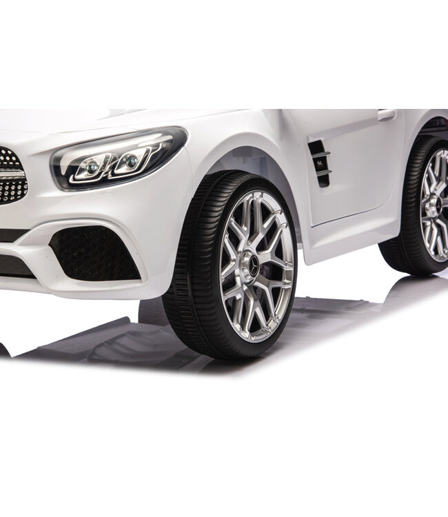 Mercedes SL500, carro elétrico infantil de 12 volts com uma bateria de lítio, pneus de borracha, banco em pele sintética e muito mais!