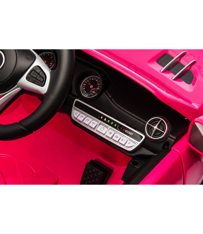 Mercedes SL500, carro elétrico infantil de 12 volts com uma bateria de lítio, pneus de borracha, banco em pele sintética e muito mais!