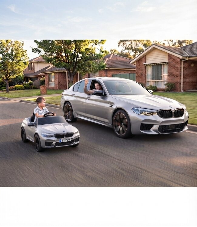 BMW M5,Lithium, Leather seat, Rubber tires, Children's battery car!