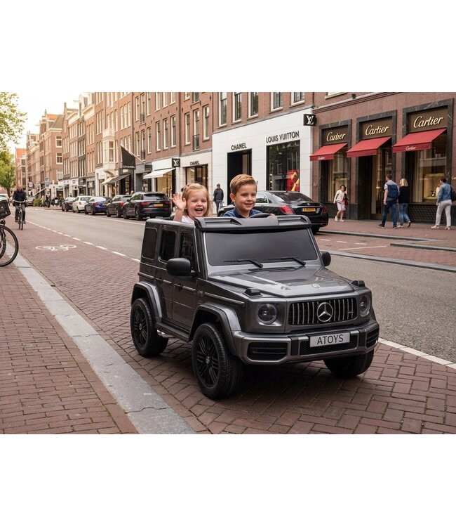 Mercedes G63 2-Sitzer, 24 Volt Elektro-Kinderauto mit Gummireifen und mehr!