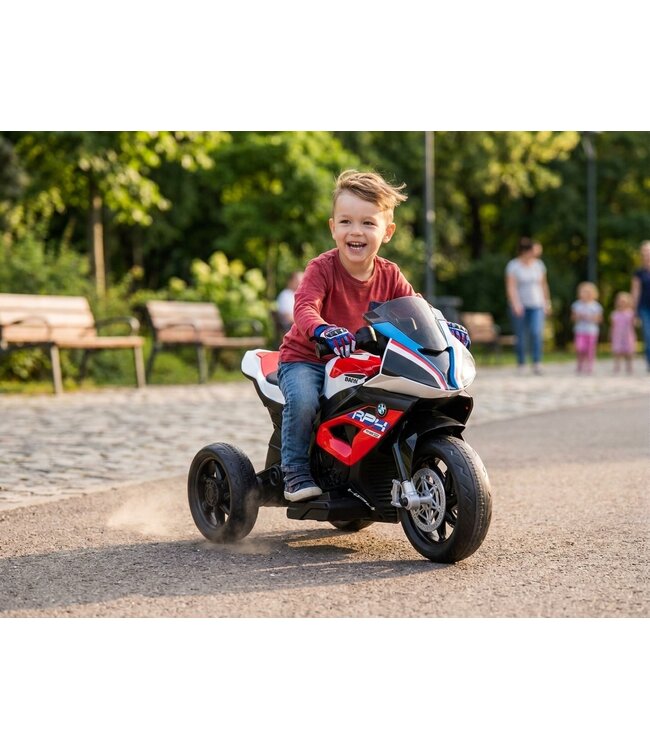 BMW HP4, tricycle à batterie pour enfants 12 V avec pneus en plastique et plus
