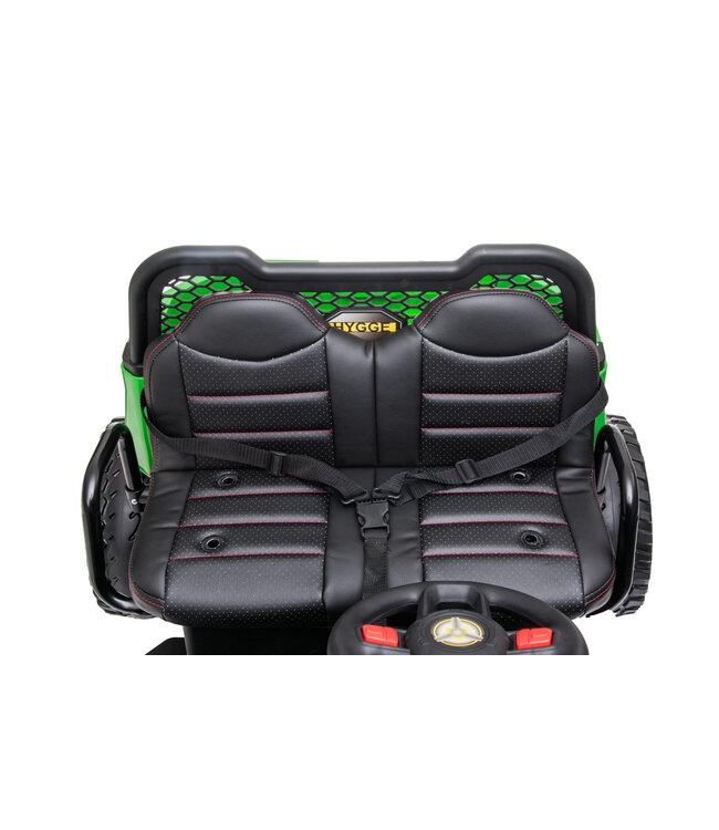 Farm Gator, 24V Voiture Électrique pour Enfants, 2 places, 4WD, Pneus en Caoutchouc, Siège en Cuir