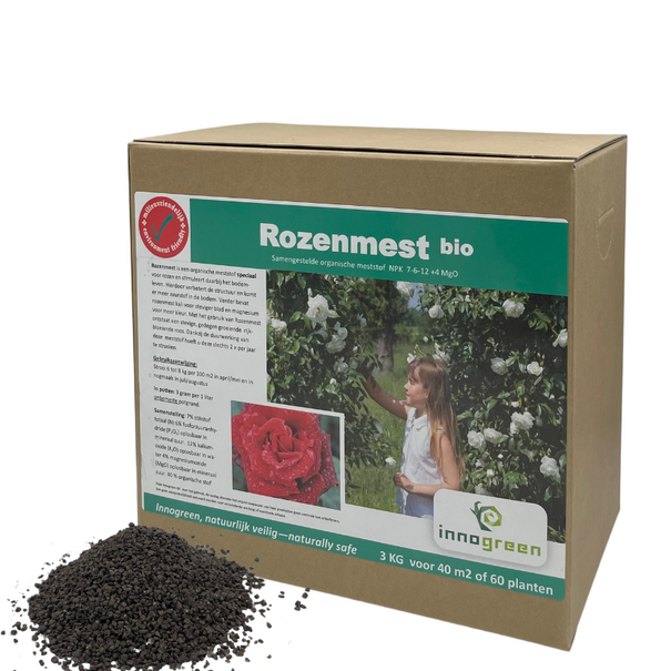 Innogreen Rozenmest Bio | NPK 7-6-12 + 4 Mgo | Kleinverpakking