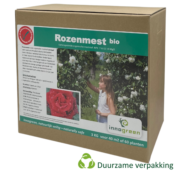 Innogreen Rozenmest Bio | NPK 7-6-12 + 4 Mgo | Kleinverpakking