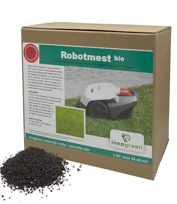 Innogreen Robotmest Bio | NPK 8-3-6 + toevoegingen | Kleinverpakking