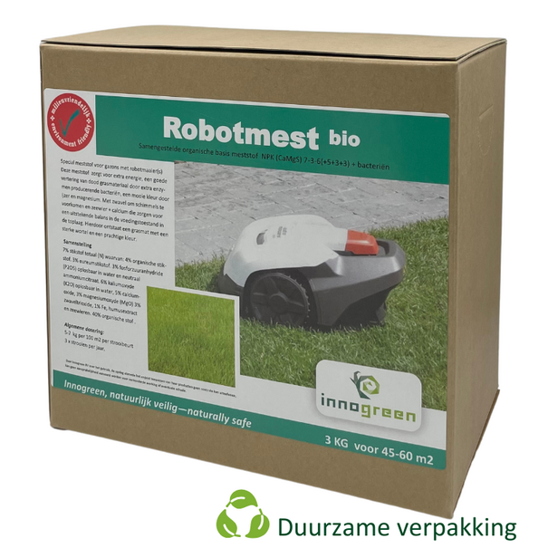 Innogreen Robotmest Bio | NPK 8-3-6 + toevoegingen | Kleinverpakking