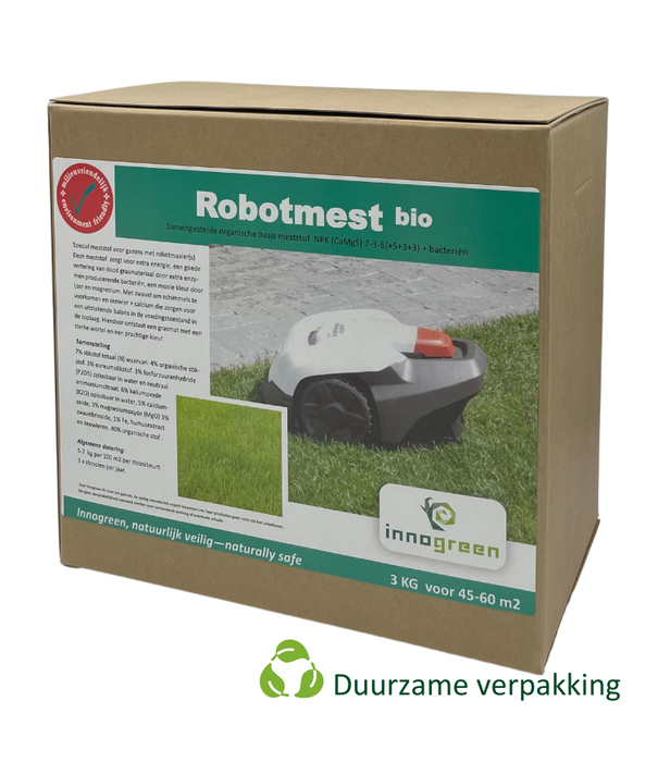 Innogreen Robotmest Bio | NPK 8-3-6 + toevoegingen | Kleinverpakking