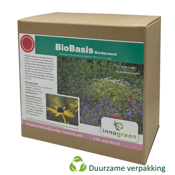 Innogreen BioBasis | NPK 8-3-9 + 2 Mgo + micro organismen | Kleinverpakking