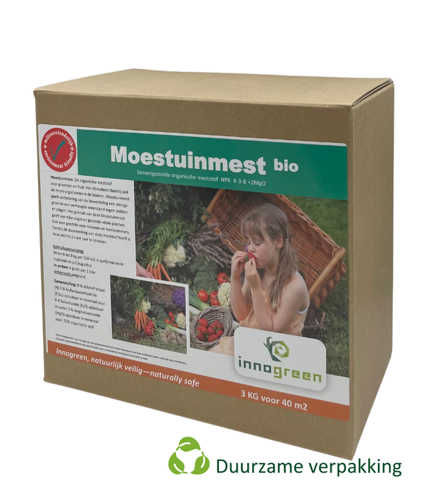 Innogreen Moestuinmest | NPK 10-4-8 + 2 Mgo | Kleinverpakking