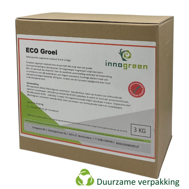 Innogreen ECO Groei | NPK 8-3-8 + 2 MgO | Kleinverpakking