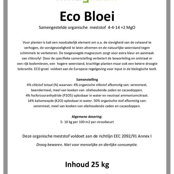 Innogreen ECO Bloei | NPK 4-4-14 + 2 MgO