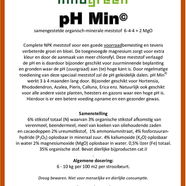 Innogreen pH-Min | NPK 6-4-4 + 2 MgO